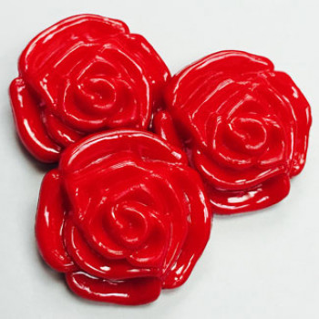 NV-5200 - Red Rose Petal Button - 4 Sizes, Sold by the Dozen